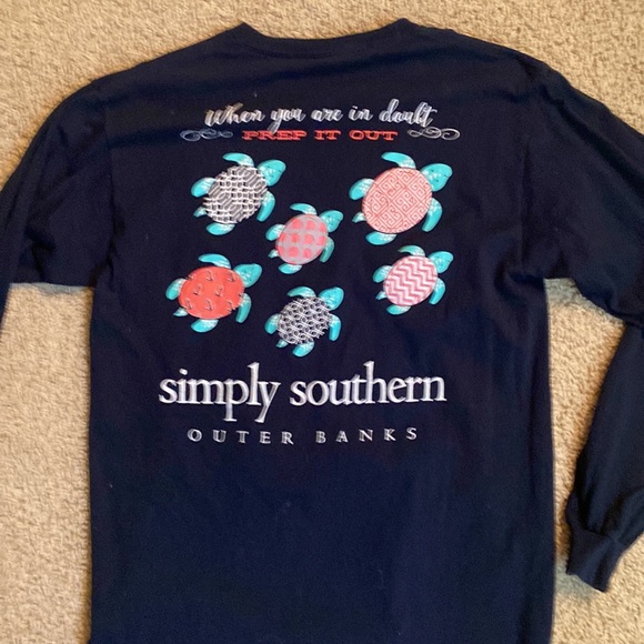 Simply southern navy turtle long sleeve - Picture 2 of 3